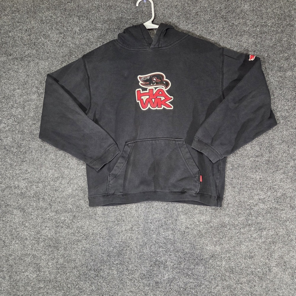 Tony Hawk Hoodie Boys Size M Black Pullover Sweatshirt Skate Streetwear Logo